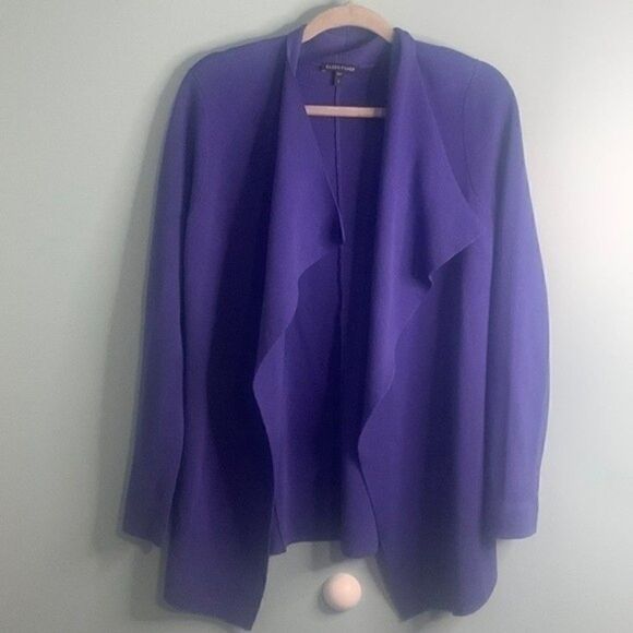 Eileen Fisher Silk Blend Waterfall Cardigan - Picture 1 of 5